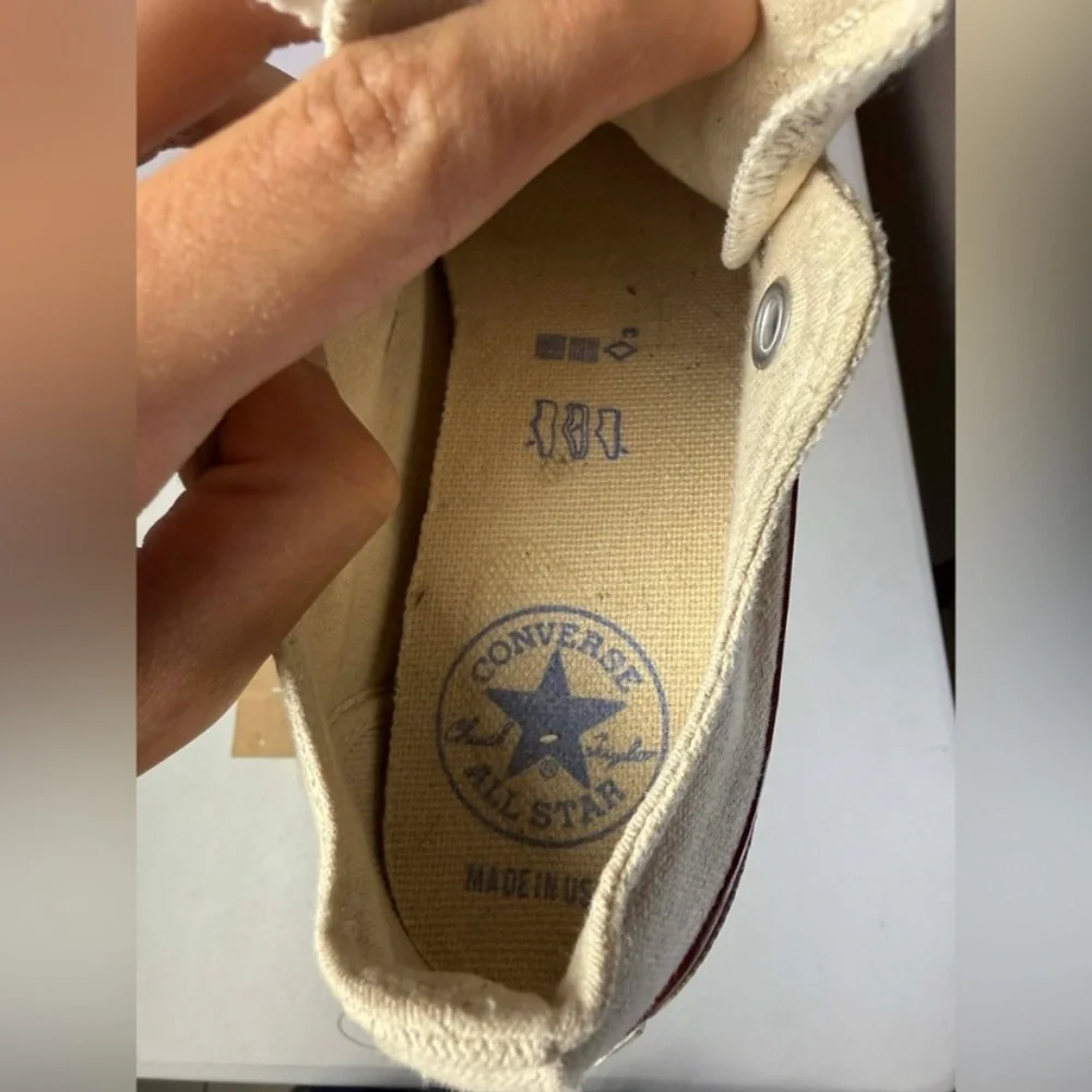 Vintage Converse Made in USA Shoes M 3 W 5 low white Chuck Taylor
